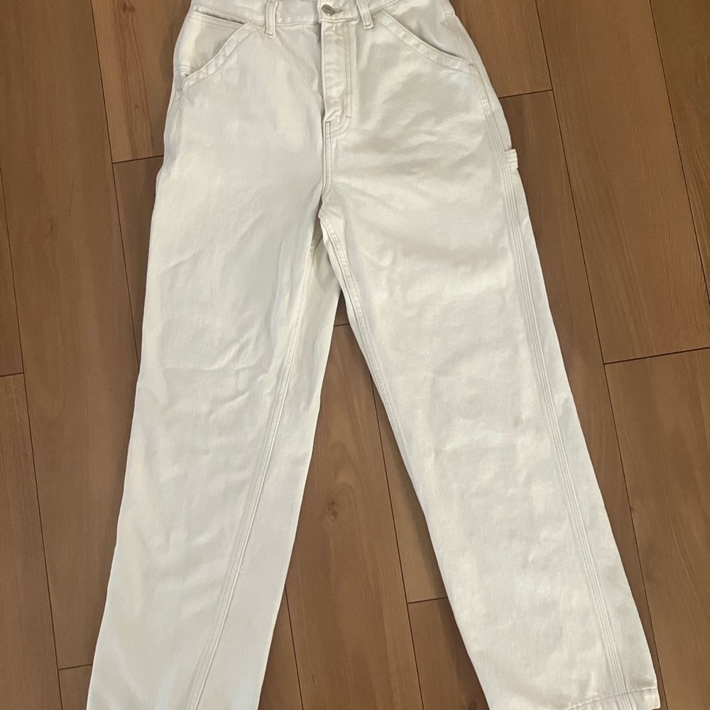 Topshop Cream Denim Pants